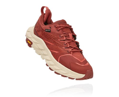 Hoka One One Dame Anacapa Low Gore-tex Fjellsko Cherry Mahogany/Hot Sauce Norge-57APX